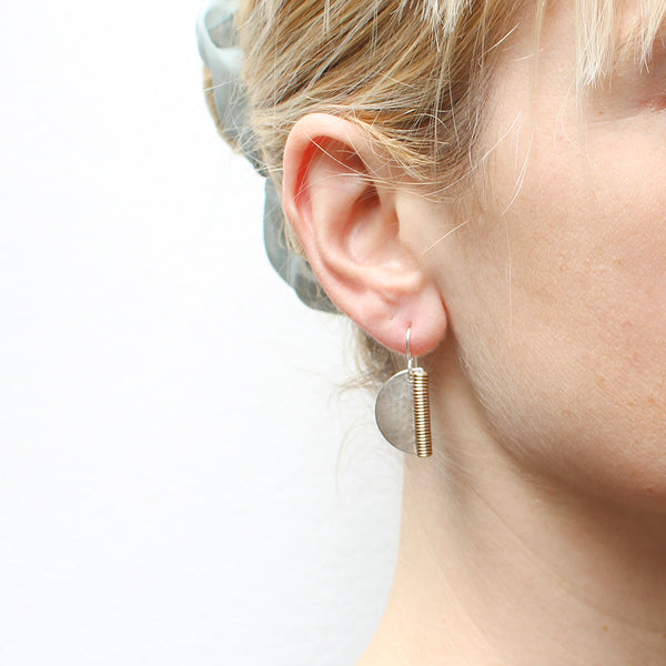 Coil and Semi Circle Matching Set - Necklace and Wire Earrings