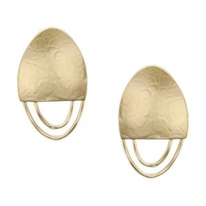Half Oval Basket Clip or Post Earring