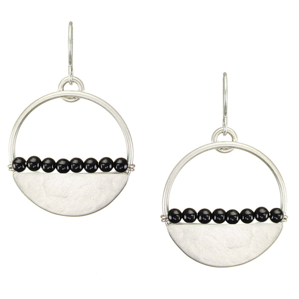 Hoop with Beads Wire Earrings