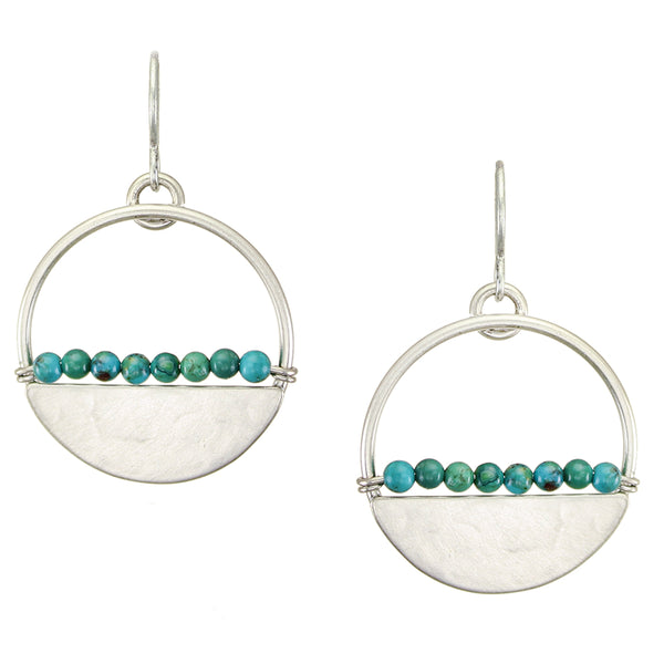 Hoop with Beads Wire Earrings