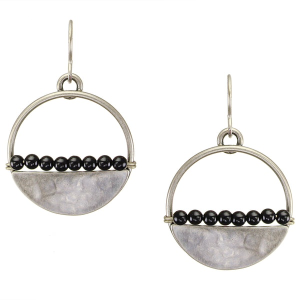 Hoop with Beads Wire Earrings