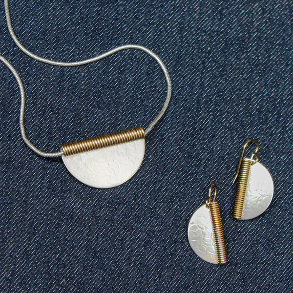 Coil and Semi Circle Necklace