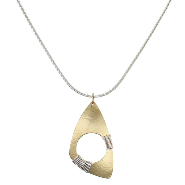 Wire Wrapped Cutout Triangle Necklace