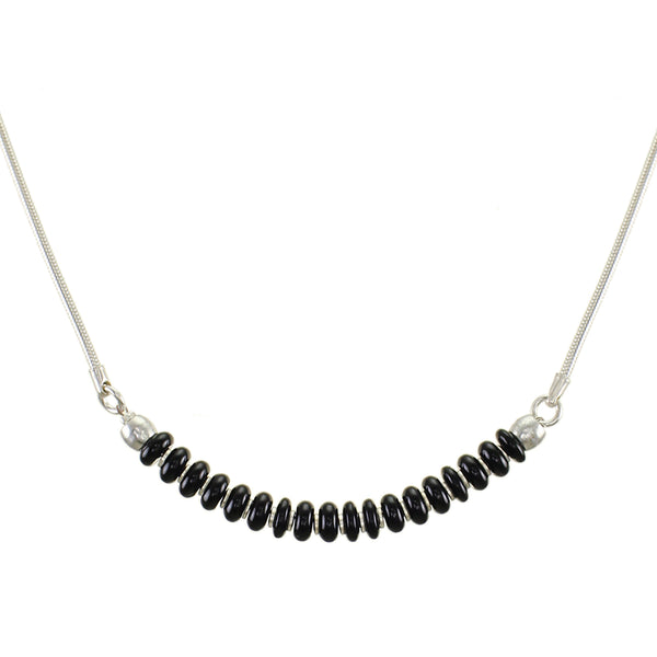 Black Beads Necklace
