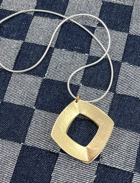 Back to Back Open Diamonds Long Necklace