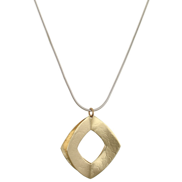 Back to Back Open Diamonds Long Necklace