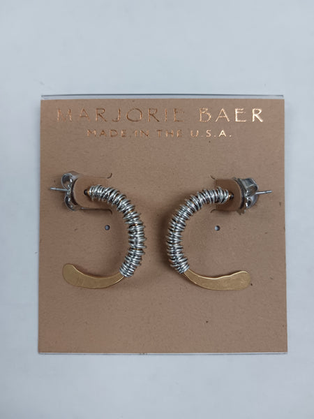 Heavy Wire Wrapped Medium Hoop Earring
