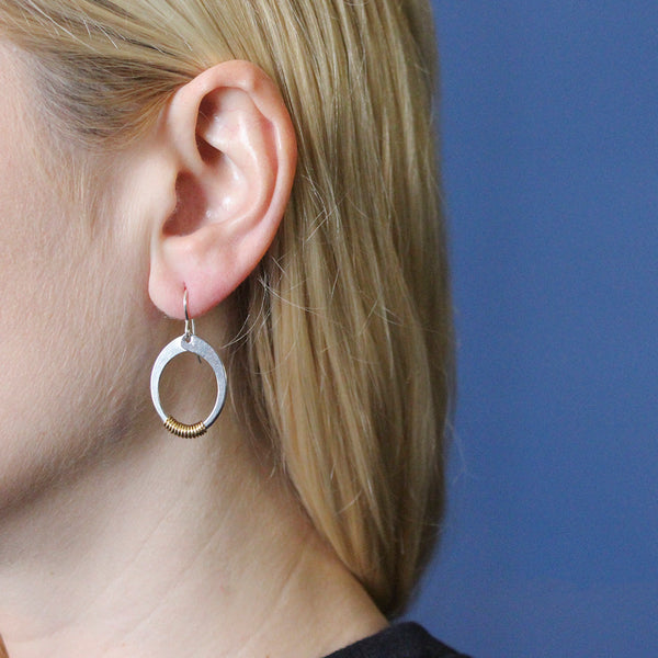 Wire Wrapped Oval Wire Earring