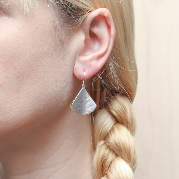 Back to Back Concave Triangles Wire Earring