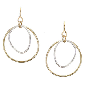Hammered Tiered Hoops Wire Earring