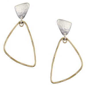 Triangle with Triangle Rings Post Earrings
