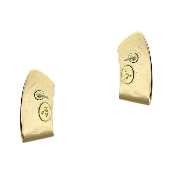Folded Arc Clip or Post Earring
