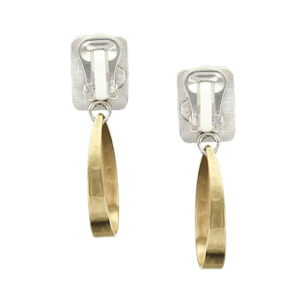 Rectangle with Long Loop Earring