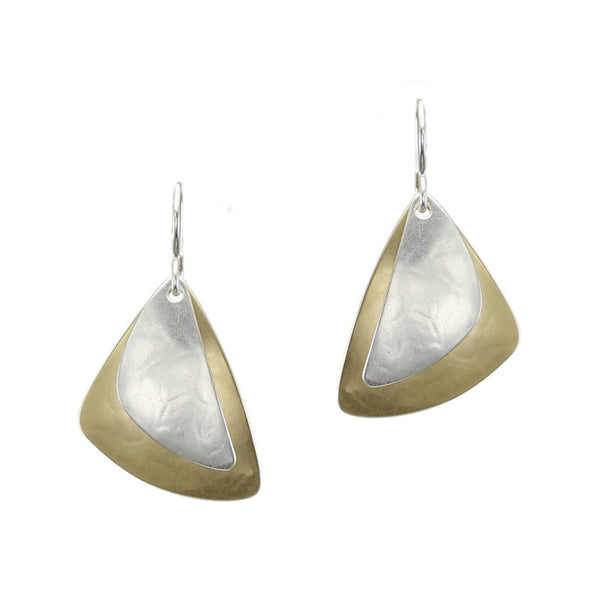 Rounded Triangle with Crescent Earring