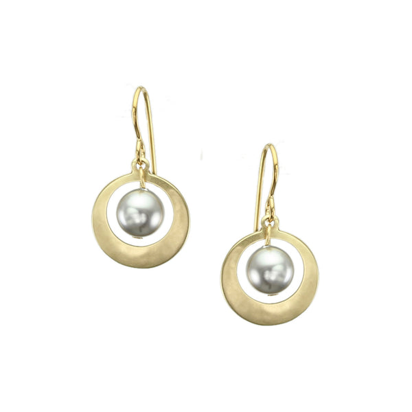 Ring with Grey Pearl Earring