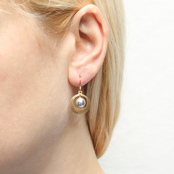 Ring with Grey Pearl Earring