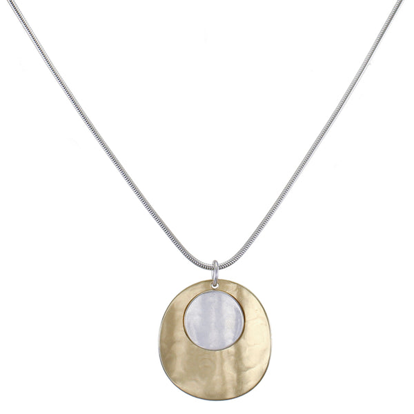 Small Layered Curved Discs Necklace