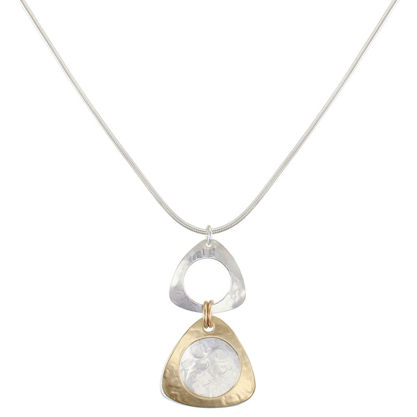 Rounded Cutout Triangles Necklace