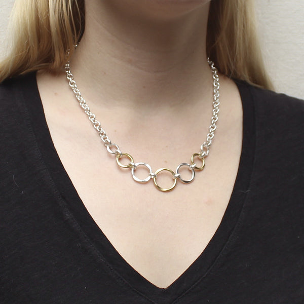 Hammered Rings Necklace