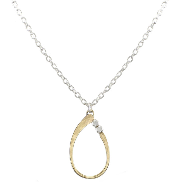 Oval Ring with Beads Necklace