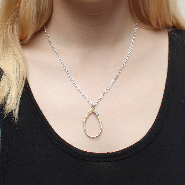 Oval Ring with Beads Necklace