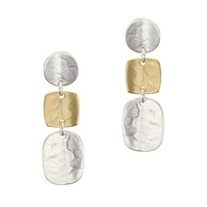 Concave Disc, Square and Oval Post Earring