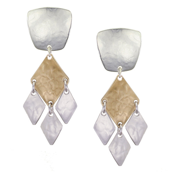 Linked Diamonds Wire Earring
