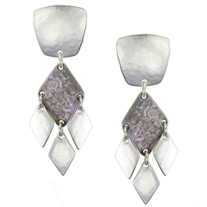 Linked Diamonds Wire Earring