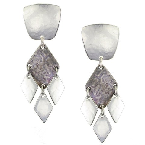 Linked Diamonds Wire Earring
