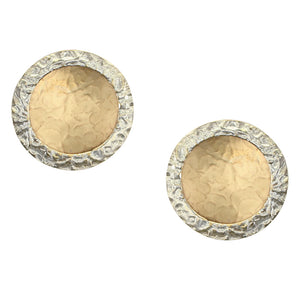 Circular Frame Over Disc Clip or Post Earring