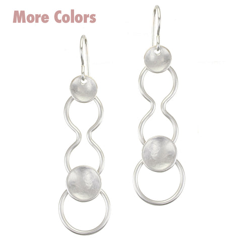 Dished Discs with Wavy Wire Earring