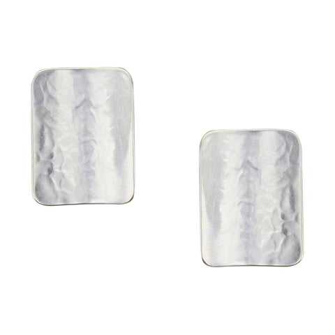 Medium Rounded Rectangle Clip or Post Earrings
