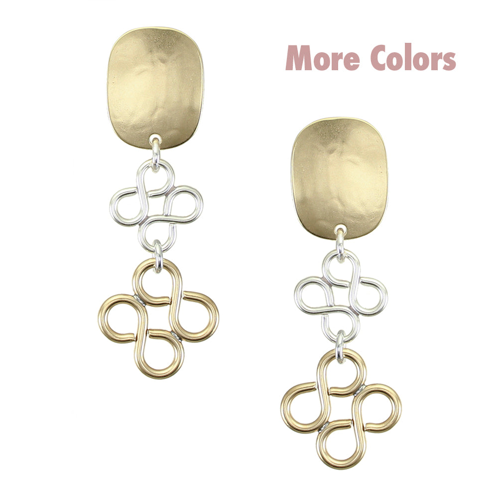 Oval with Figure-Eights Clip or Post Earrings