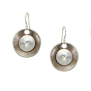 Two Layered Cymbals Wire Earrings