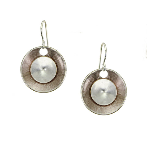 Two Layered Cymbals Wire Earrings