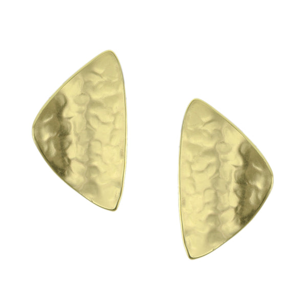 Rounded Triangles Clip or Post Earrings