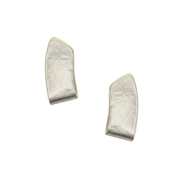 Folded Arc Clip or Post Earring
