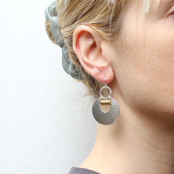 Large Crescent with Coil and Ring Wire Earrings
