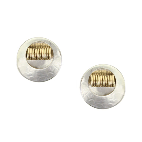 Medium Cutout Disc with Coil Clip or Post Earring