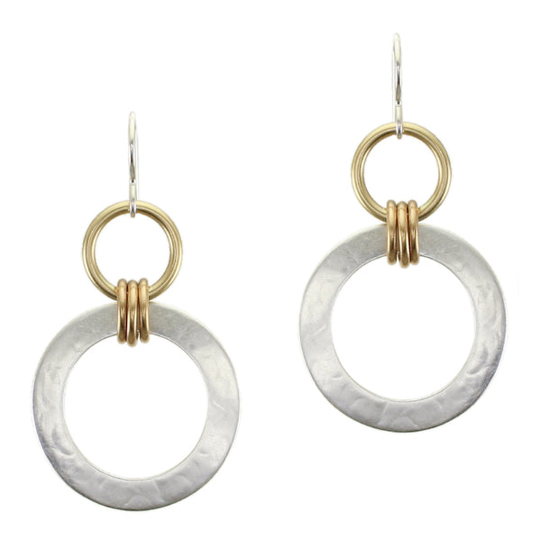 Large Double Linked Rings Wire Earrings