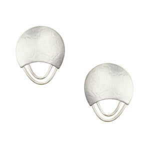 Medium Crescent Basket Clip or Post Earring