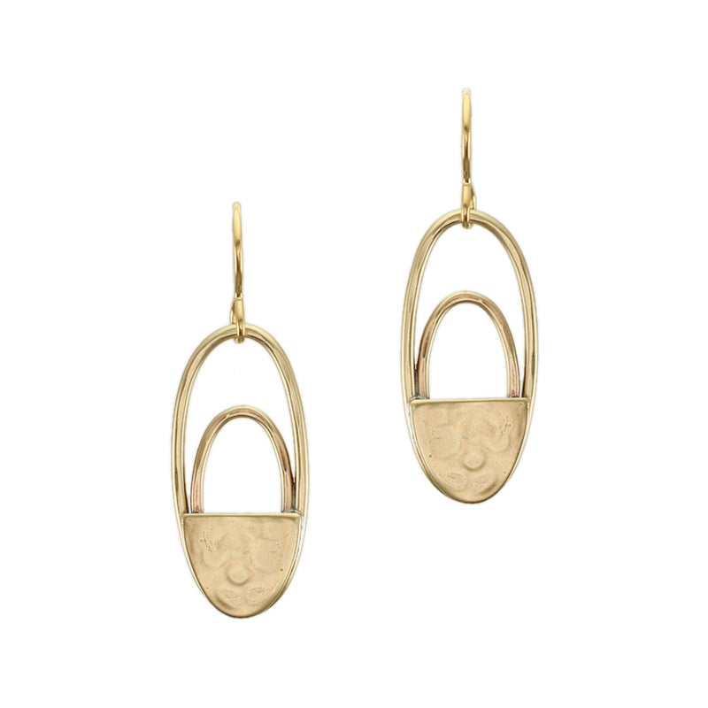 Small Narrow Basket Wire Earrings