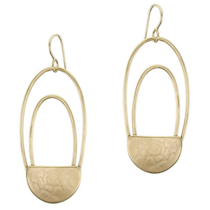 Large Narrow Basket Wire Earrings