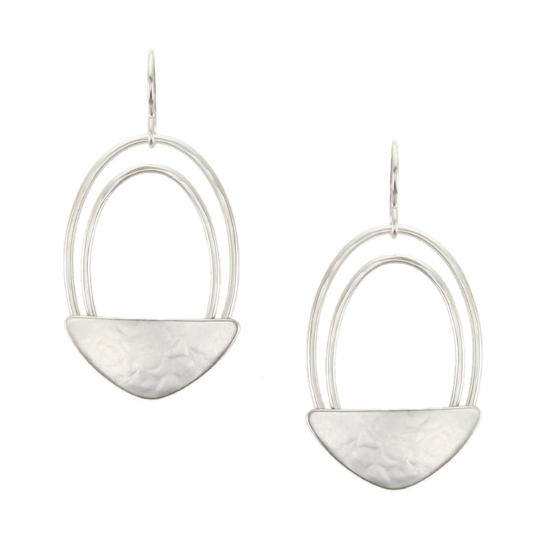 Rounded Triangle Basket Wire Earrings