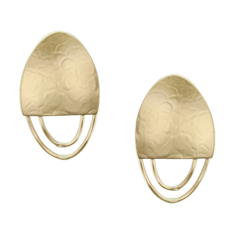 Half Oval Basket Clip or Post Earring