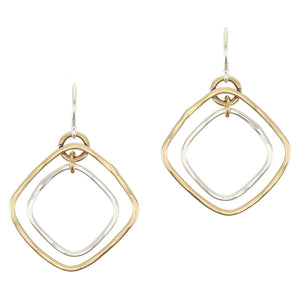 Nesting Square Rings Wire Earrings