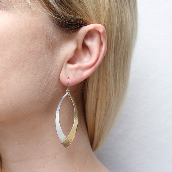Long Overlap Swoops Wire Earring