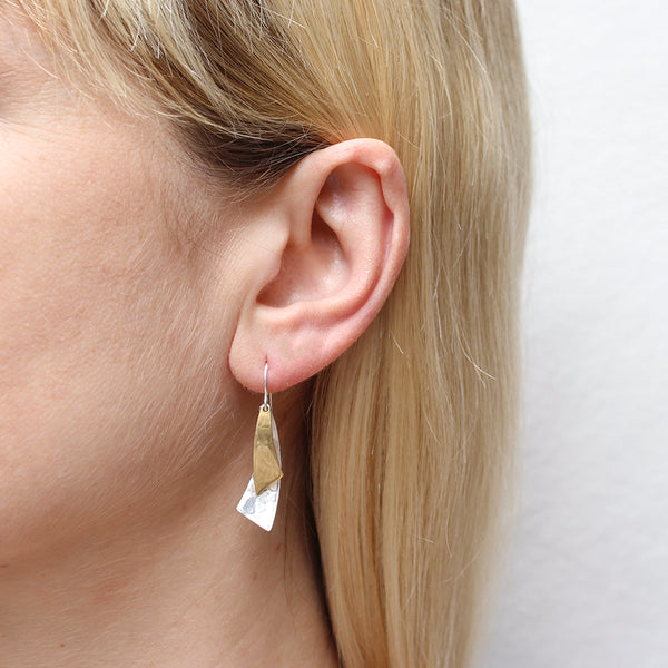 Small Layered Swoops Wire Earring