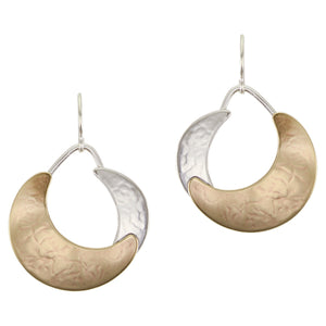 Large Layered Crescents Wire Earring