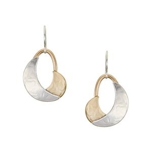 Small Layered Crescents Wire Earring